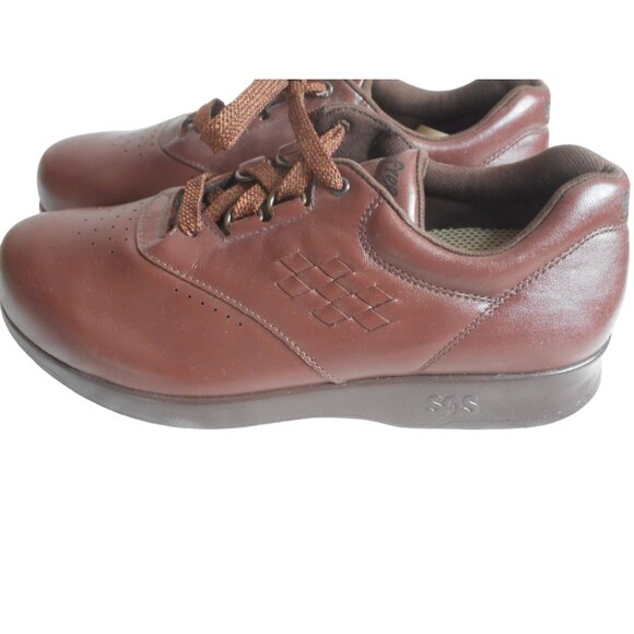 NWOB SAS Women's Brown Size 7W Shoe Tie Tri-pad comfort Free Time Sneaker - Picture 2 of 11